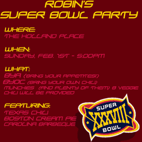 Super Bowl Invitation