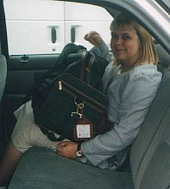 Sirbie in the car